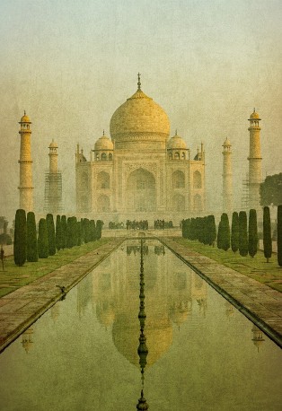 Fotografía vertical Taj Mahal en Agra, India nº01