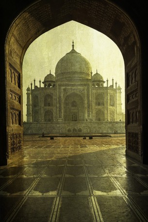 Fotografía vertical Taj Mahal en Agra, India nº03