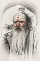 Cuadro vertical de un Sadhu, India nº04