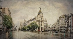 Cuadro panorámico de la Gran Vía y la Calle Alcalá de Madrid nº09