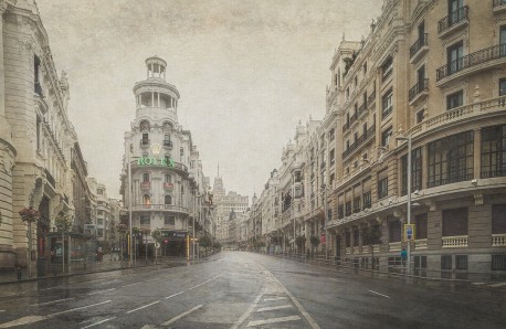 Cuadro horizontal de la Gran Vía de Madrid nº06