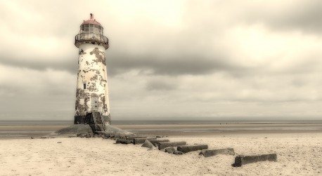 Cuadro del faro Playa de Talacre, Gales nº02