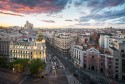 Cuadro de la calle Gran vía de atardecer de Madrid nº03