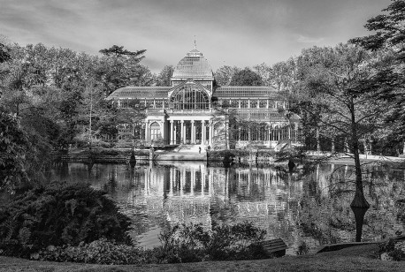 Cuadro del Palacio de Cristal del Retiro de Madrid nº4 B&N