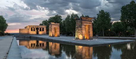 Imagen Templo de Debod anocheciendo de Madrid nº02