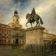 Cuadro de la Estatua Ecuestre de Carlos III y el Edificio Real Casa de Correos de la Puerta del Sol de Madrid nº01