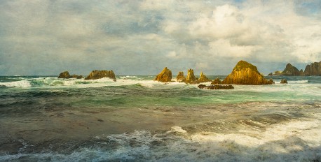 Cuadro panorámico Playa de la Gueirua, Asturias nº03