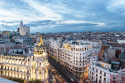 Cuadro de la calle Gran vía atardecer de Madrid nº01