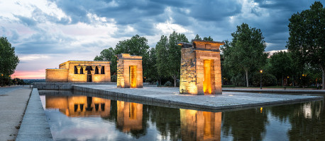 Imagen Templo de Debod anocheciendo de Madrid nº01