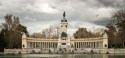 Cuadro lago El Retiro y Monumento a Alfonso XII de Madrid nº02