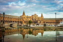 Cuadro horizontal de Plaza de España de Sevilla nº01