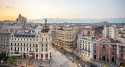 Cuadro de la calle Gran vía de atardecer de Madrid nº05