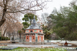 Cuadro lago El Retiro y Monumento a Alfonso XII de Madrid nº04