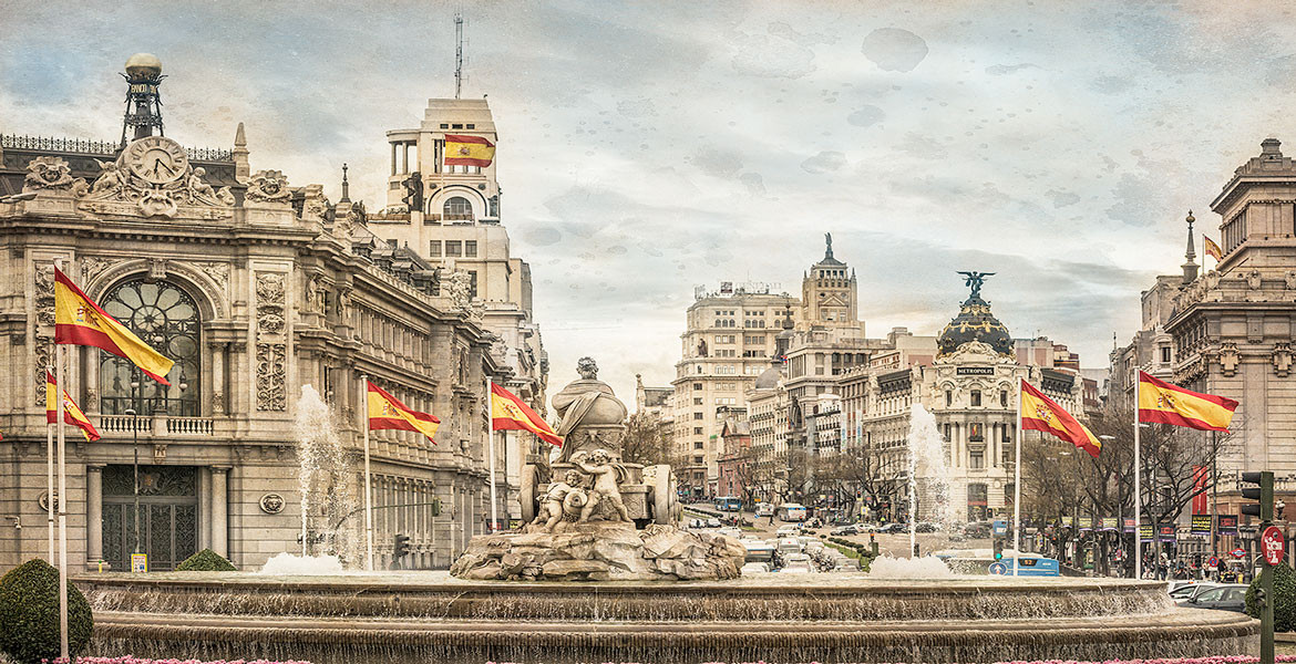 Cuadro fuente de Cibeles de Madrid